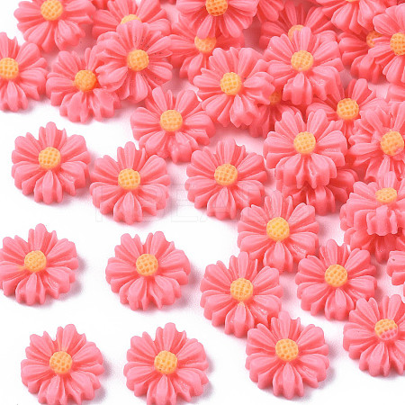 Flatback Hair & Costume Accessories Ornaments Scrapbook Embellishments Resin Flower Daisy Cabochons CRES-Q102-07-1