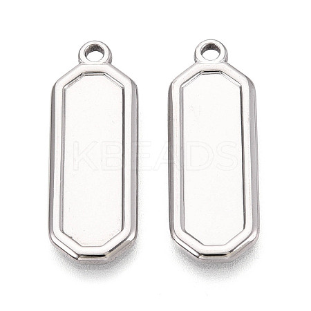 304 Stainless Steel Pendant Cabochon Settings STAS-N108-63P-1