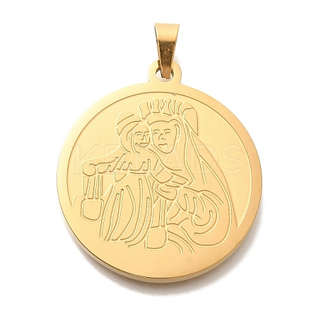 PVD Vacuum Plating 304 Stainless Steel Pendants STAS-U035-19G-02-1
