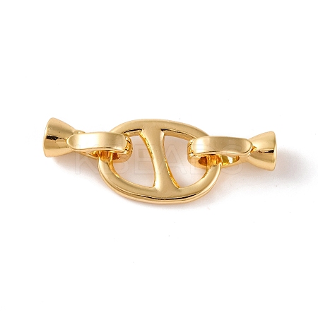 Brass Fold Over Clasps KK-U016-23G-1