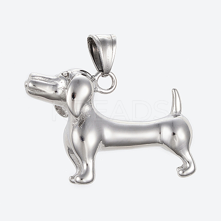 Tarnish Resistant 304 Stainless Steel Puppy Pendants LS-STAS-G175-19P-1