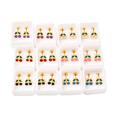 Cherry Ear Fake Plugs EJEW-H105-37G-1