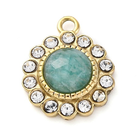 Natural Amazonite Faceted Charms STAS-S163-38G-01-1