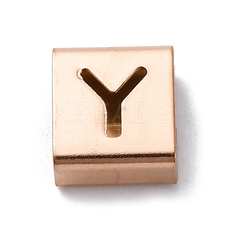 Ion Plating(IP) 304 Stainless Steel Square Slide Charms STAS-L132-21Y-RG-1