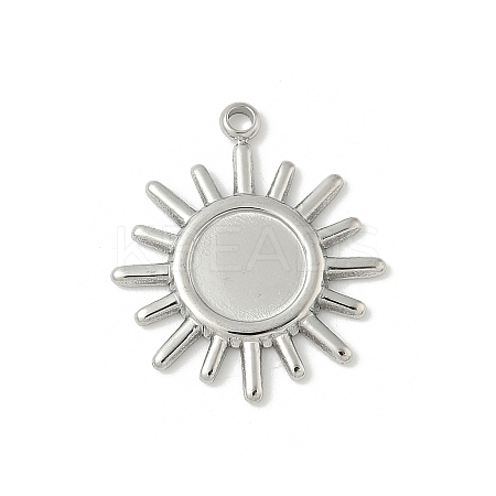 304 Stainless Steel Pendant Cabochon Settings LS-STAS-L293-07P-1