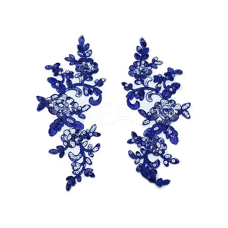 Leaves Polyester Embroidery Ornaments Accessories DIY-WH0281-11B-1