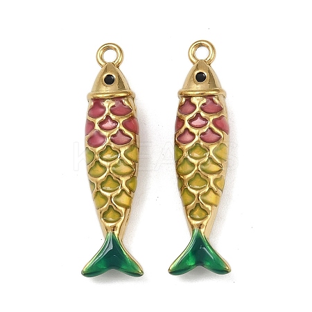 304 Stainless Steel Enamel Pendants STAS-C150-01E-1