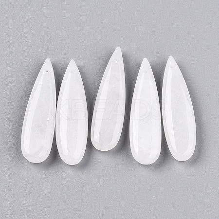 Natural White Jade Pendants G-N348-02D-1