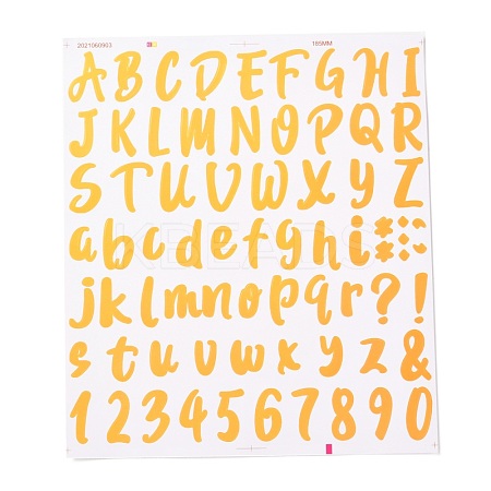Number & Alphabet & Sign PVC Waterproof Self-Adhesive Sticker DIY-I073-04D-1