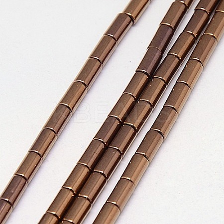 Electroplate Non-magnetic Synthetic Hematite Beads Strands G-J162-B-06-1