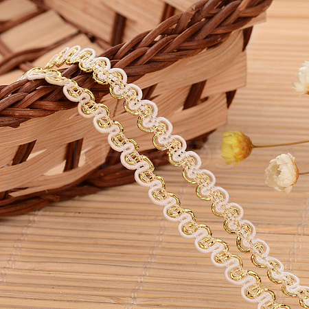 Lace Trim Nylon Ribbon for Jewelry Making ORIB-L005-50-1