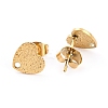 Ion Plating(IP) 304 Stainless Steel Stud Earring Findings X-EJEW-O104-07G-2