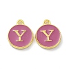 Golden Plated Alloy Enamel Charms ENAM-XCP0001-13Y-1