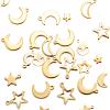 200Pcs 10 Style 304 Stainless Steel Charms STAS-LS0001-40-4