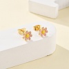 304 Stainless Steel Enamel Stud Earrings EJEW-B009-18G-3