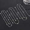 6Pcs 6 Styles 304 Stainless Steel Cable Chain Anklets AJEW-UN0001-12-4