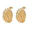 Iron Plating(IP) 304 Stainless Steel Stud Earrings EJEW-D095-10G-1