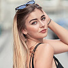 Brass Hoop Earrings Findings Kidney Ear Wires KK-TA0007-10-8