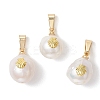 Natural Baroque Pearl Keshi Pearl Pendants PALLOY-JF04964-1