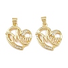 Mother's Day Brass Cubic Zirconia Pendants KK-L251-07G-09-1