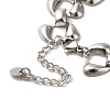 Non-Tarnish 304 Stainless Steel Teardrop Link Chain Bracelets BJEW-Q776-05P-4