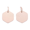 Ion Plating(IP) 304 Stainless Steel Stamping Blank Tag Charms LS-STAS-I311-24RG-1
