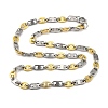 201 Stainless Steel Oval Links Chain Necklace NJEW-F22-39P-GP-1