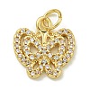 Rack Plating Brass Micro Pave Cubic Zirconia Charms KK-K386-08G-1