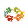 Glass Seed Beads Rings X1-RJEW-TA00008-4