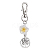 2Pcs Handmade Polymer Clay Plumeria Pendant Decorations HJEW-JM01660-02A-1