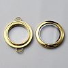 Flat Round 304 Stainless Steel Floating Lockets Connector Charms FIND-WH0032-57G-02-3