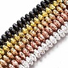 Electroplated Natural Lava Rock Beads Strands G-T114-66-1