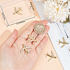 8Pcs Brass Micro Pave Cubic Zirconia Airliner Beads ZIRC-BBC0003-54G-3