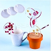 Plastic Flowerpot Holder for Cup Mat Home Office Bar Decoration AJEW-H110-01-5