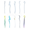 5Pcs 5 Style Hairpin DIY Silicone Molds DIY-YW0009-34-1