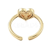 Brass Micro Pave Cubic Zirconia Cuff Rings for Women RJEW-U031-02G-3