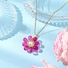 Glass & Glass Pearl Beads Pendants Necklaces for Women NJEW-MZ00106-03-1