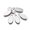 Tarnish Resistant 201 Stainless Steel Stamping Blank Tag Pendants X-STAS-F207-29P-1