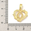 Heart Brass Pendants KK-I714-04G-O-3