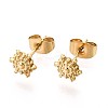 304 Stainless Steel Sun Stud Earrings for Women EJEW-C004-09G-1