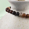 Natural Banded Agate/Striped Agate Bead Stretch Bracelets X-BJEW-K212-A-003-2