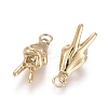 Ion Plating(IP) 304 Stainless Steel ASL Charms X-STAS-I164-023G-3