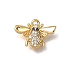 Brass Micro Pave Cubic Zirconia Charms KK-B152-07A-G-1