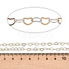 Two Tone 304 Stainless Steel Heart Link Chains CHS-C013-04A-01-2