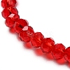 Faceted Glass Rondelle Beads Stretch Bracelet for Kid BJEW-JB06807-01-3