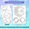 4 Sheets 11.6x8.2 Inch Stick and Stitch Embroidery Patterns DIY-WH0455-010-2