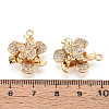 Brass Micro Pave Clear Cubic Zirconia Pendants KK-T077-30G-3