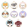 16Pcs 8 Style Eco-Friendly Alloy Enamel Pendants ENAM-FS0001-15-2