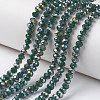 Electroplate Opaque Glass Beads Strands EGLA-A034-P6mm-S03-1