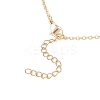 7 Chakra Natural Mixed Stone Faceted Round Beaded Arrow Pendant Brass Cabel Chain Necklaces NJEW-TA00206-5